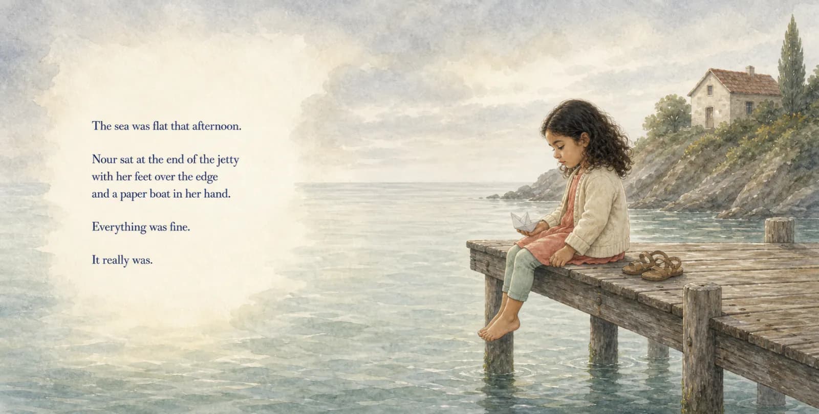 Personalized storybook inside spread 1 from It's Okay to Feel Big, Nour