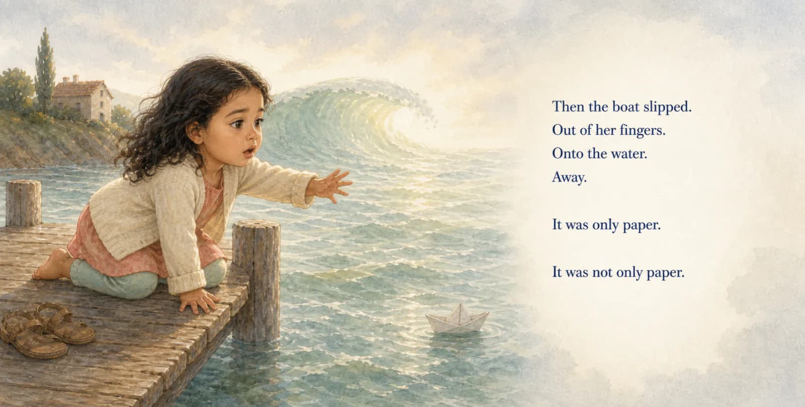 Personalized storybook inside spread 2 from It's Okay to Feel Big, Nour