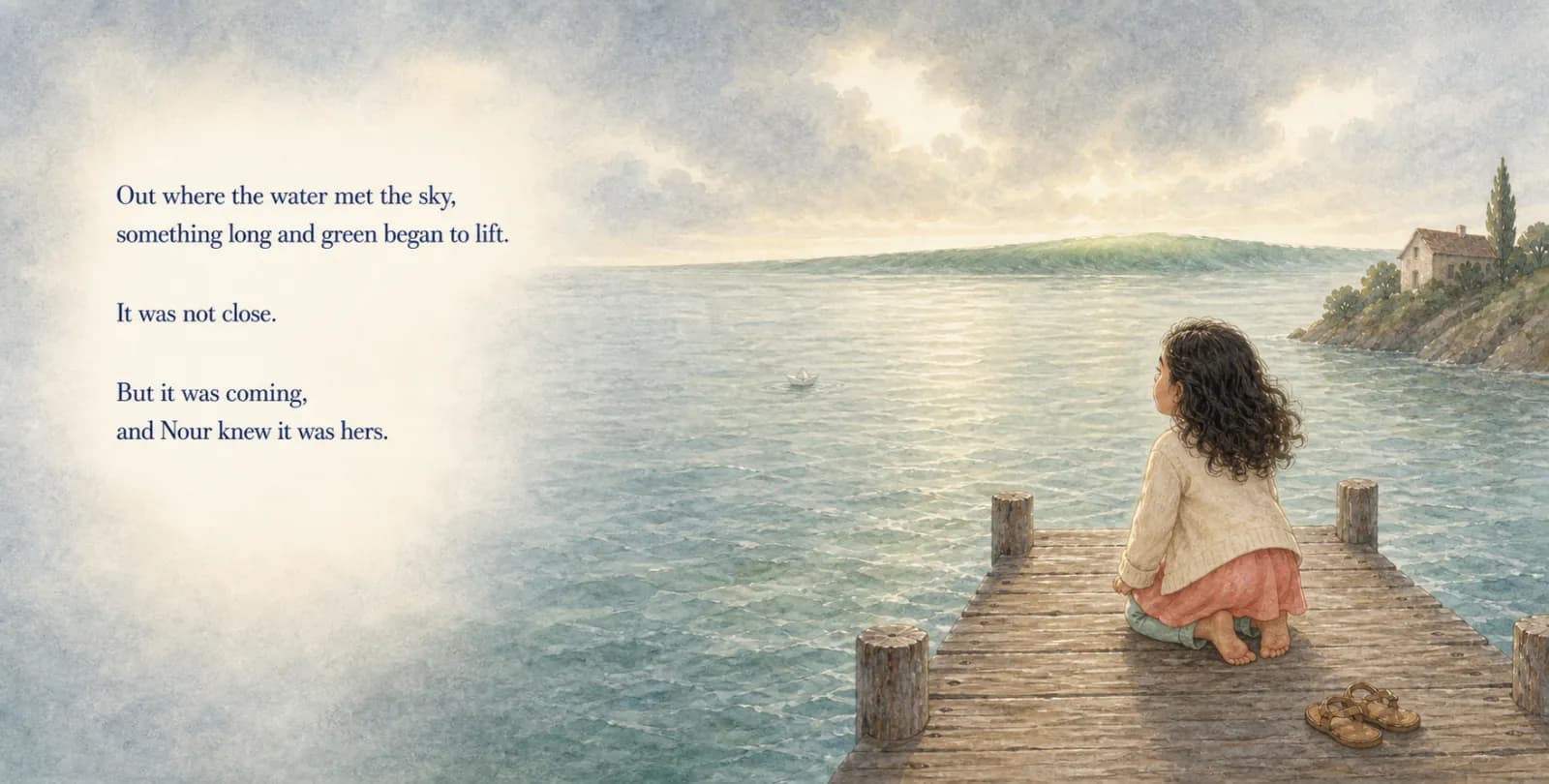 Personalized storybook inside spread 3 from It's Okay to Feel Big, Nour