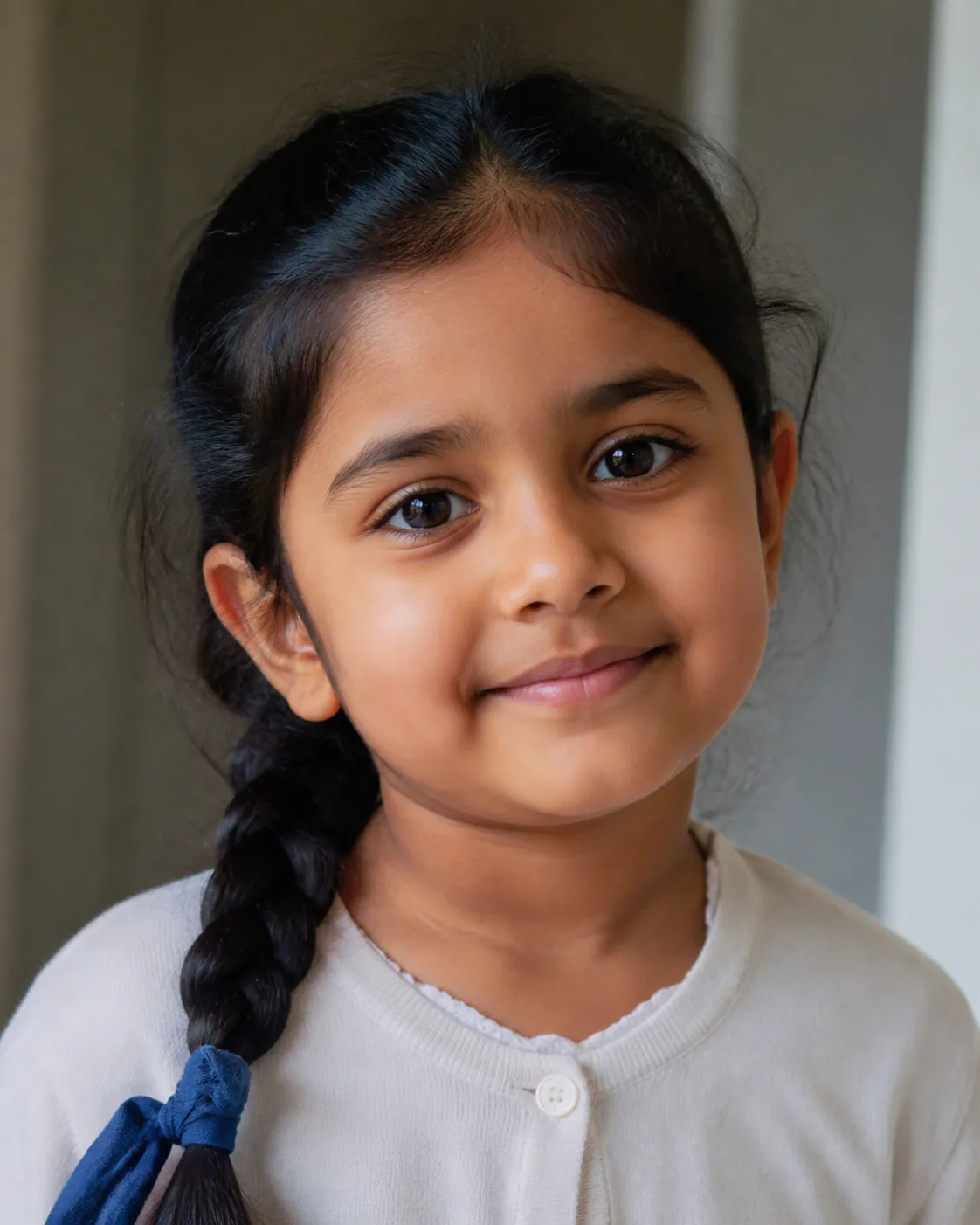 Source photograph uploaded to create personalized book Priya and the Worry Worry Bug