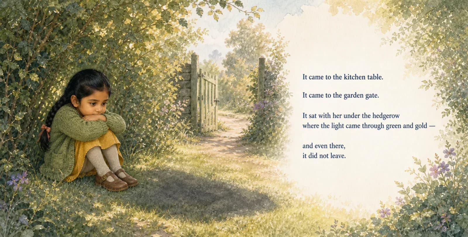 Personalized storybook inside spread 2 from Priya and the Worry Worry Bug