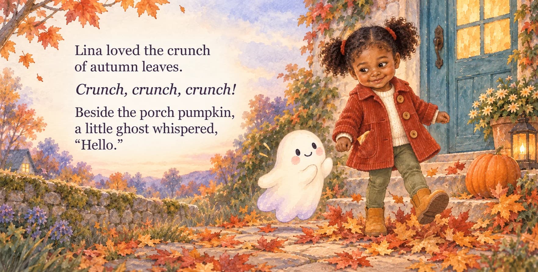 The Friendly Ghost Storybook Spread