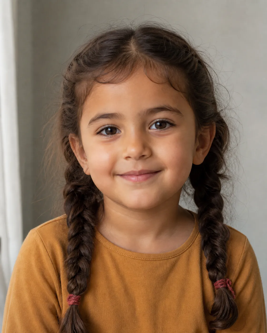 Source portrait of Elif used to illustrate personalized birthday book The Year Elif Turned Five