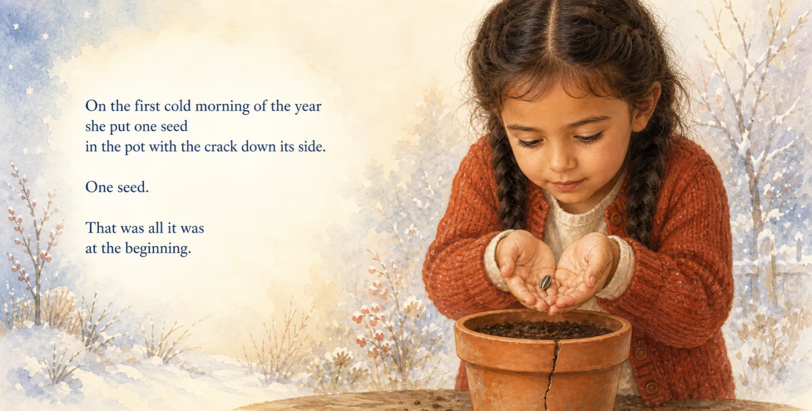 Personalized storybook inside spread 3 from The Year Elif Turned Five